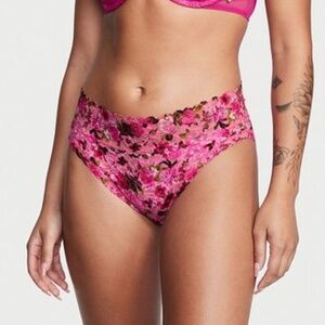 Victoria's Secret Lacie High Leg Brief Dahlia Rosey Floral XXL NEW